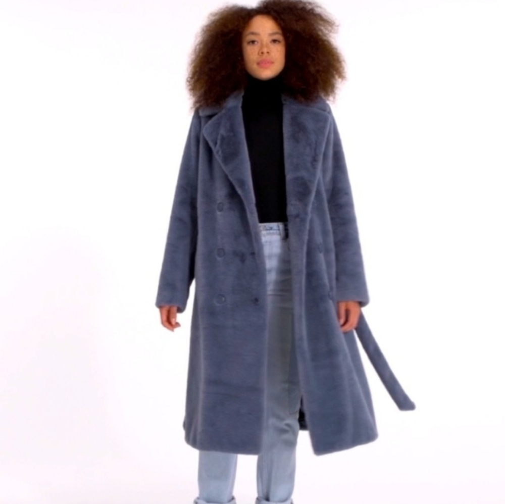 UGG Lucinda Long Faux Fur Coat Jacket